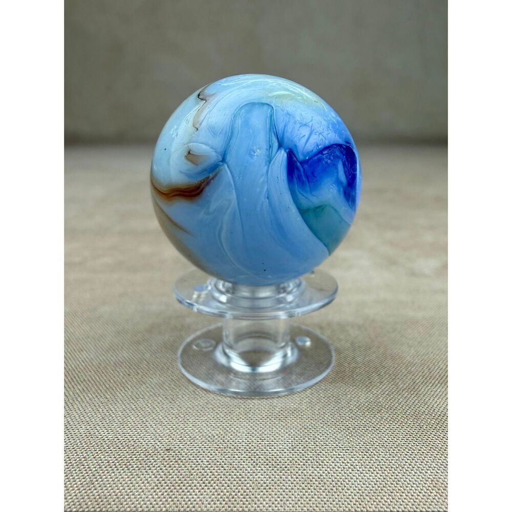 Vintage Imperial Imports Blue Slag Shooter Marble